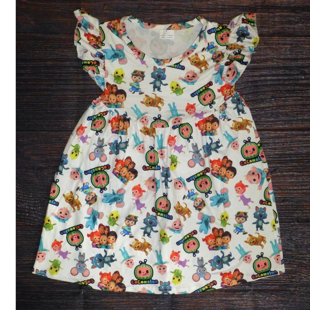 Cocomelon Girls White Boutique Pearl Dress